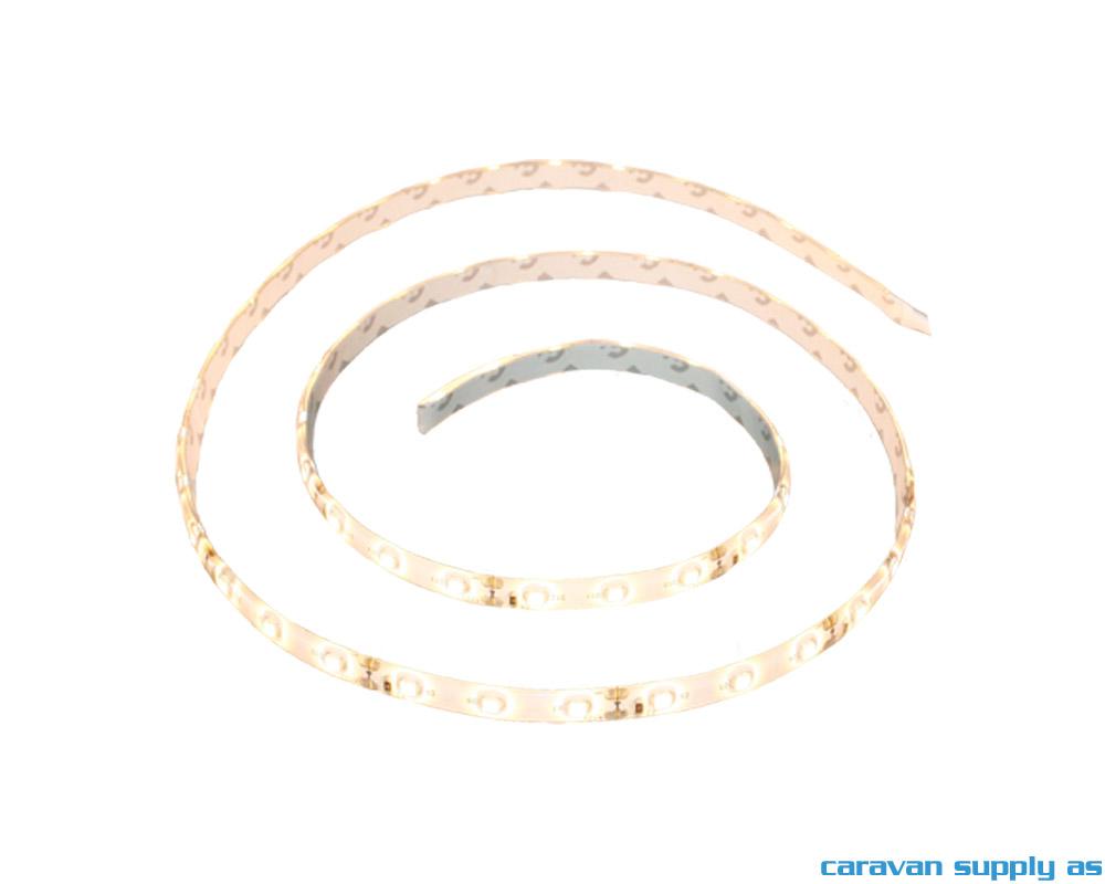 Lysstripe LED 12V 300LED varmhvit vanntett rull á 