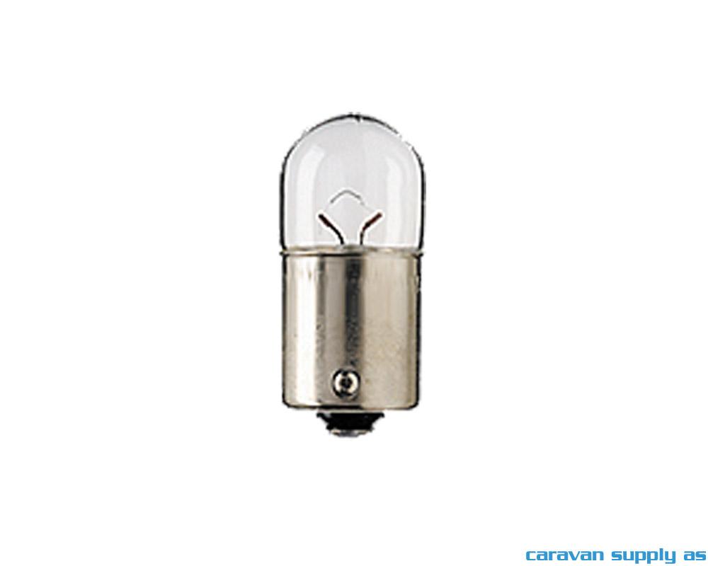 Lyspære BA15S 15W 12V klar 2 pk